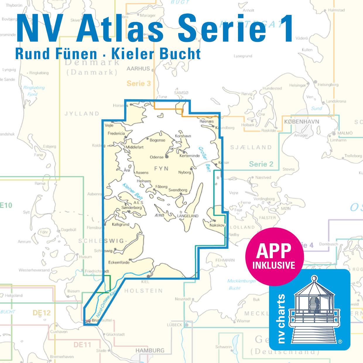 NV Charts Baltic Plano Serie 1, Rund Fünen-Kieler Bucht