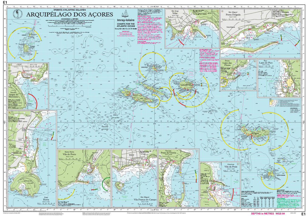 IMRAY CHART E1 Arquipelago dos Açores