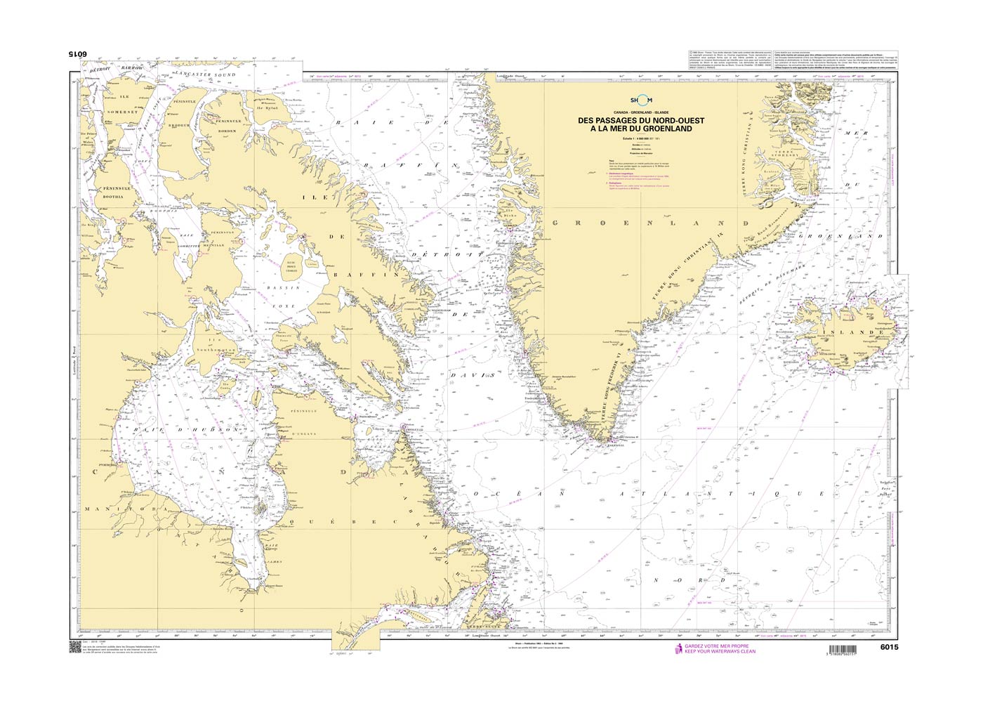 Shom 6015 - Des passages du Nord-Ouest à la Mer du Groenland
