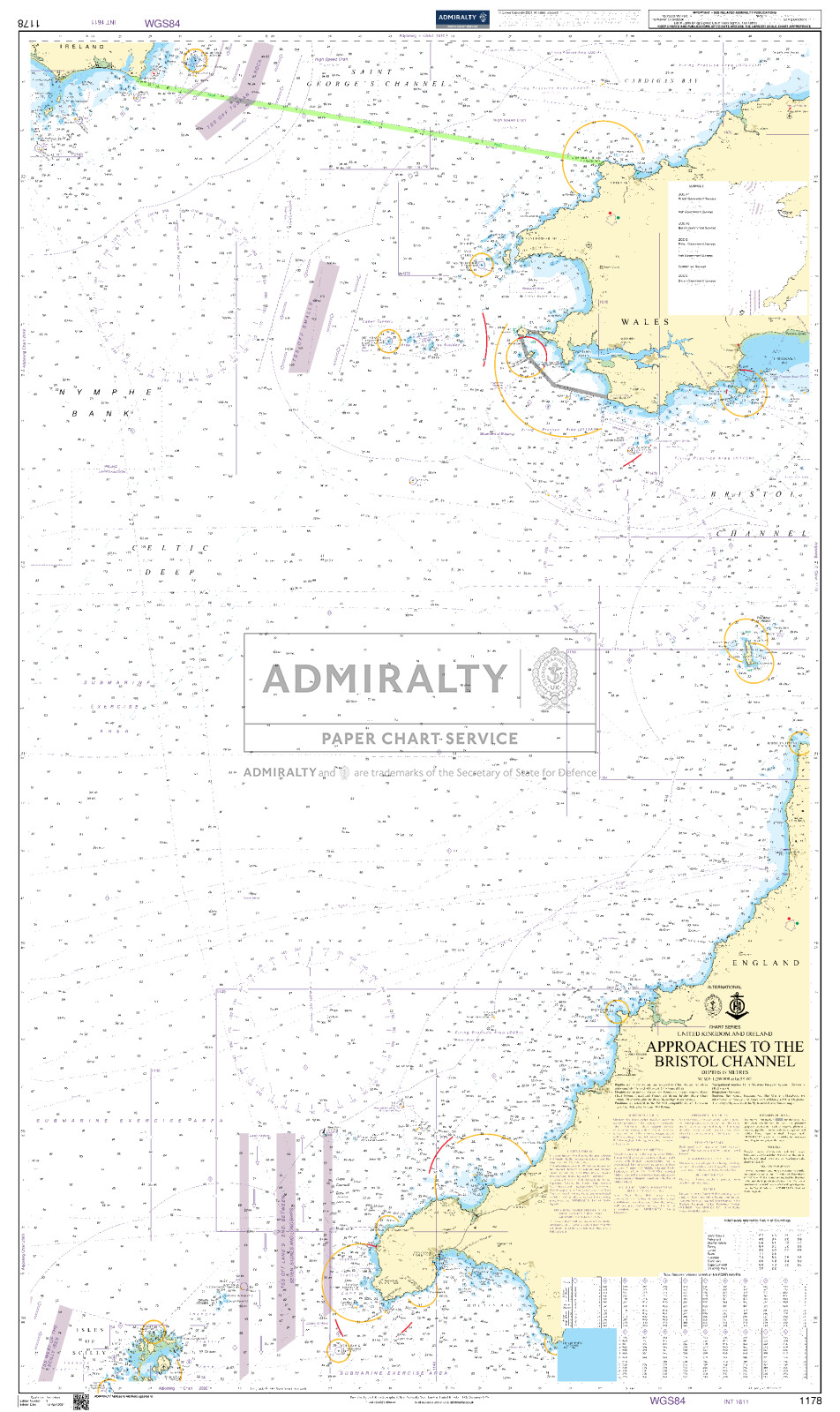 Approaches to the Bristol Channel. UKHO1178