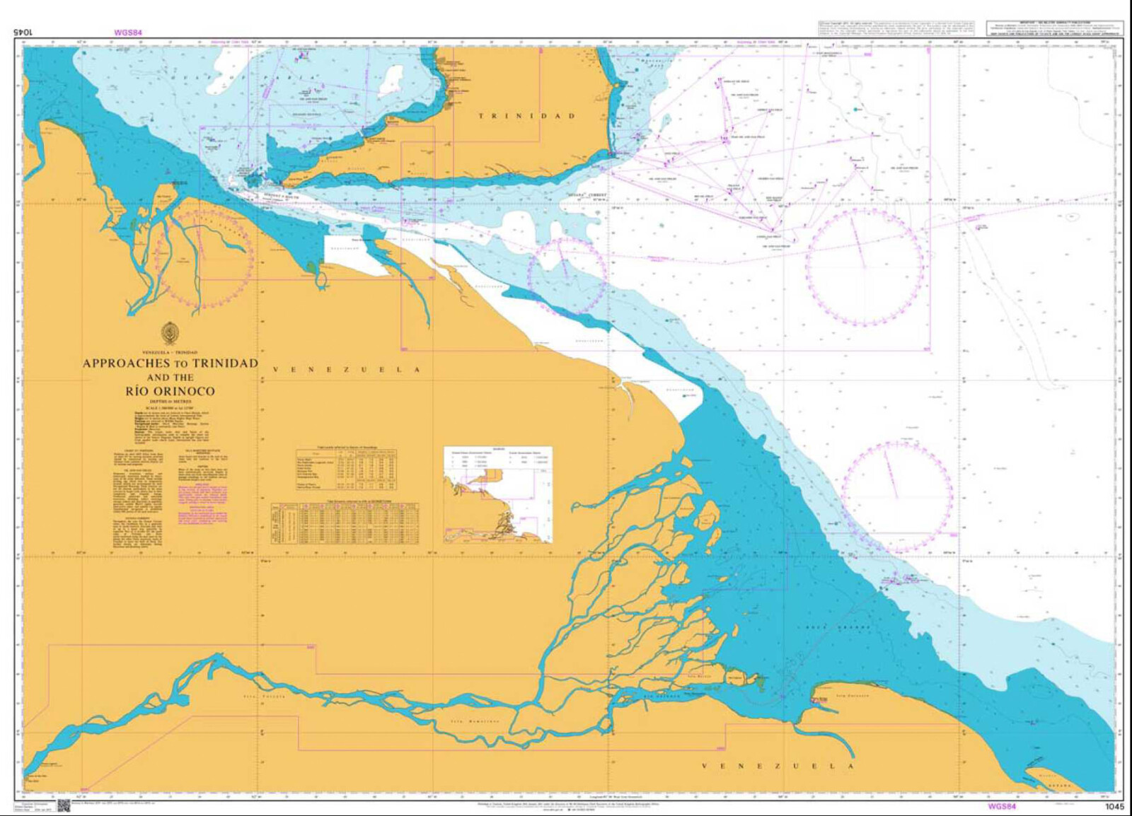 Approaches to Trinidad and the Rio Orinoco. UKHO1045