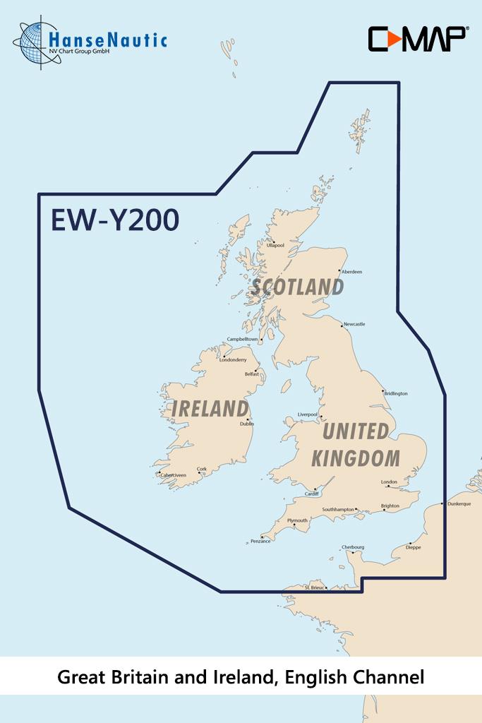 C-MAP Discover Großbritannien, Irland, Englischer Kanal EW-Y200