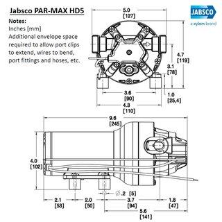 Jabsco PAR-Max HD5 12V Druckwasserpumpe 4,1 bar
