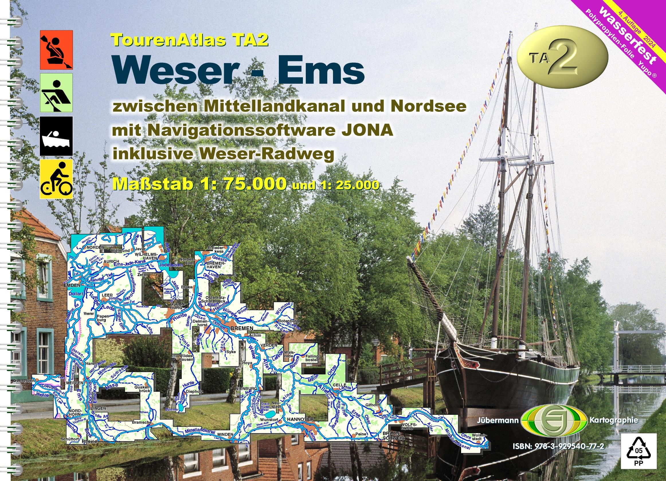 TourenAtlas TA2: Weser-Ems