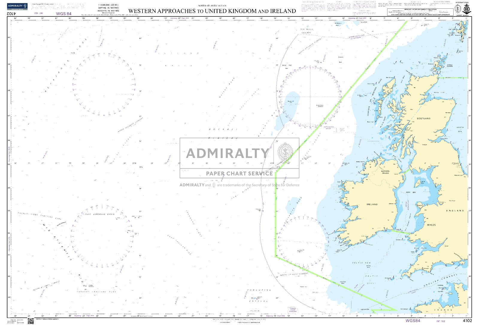 Western Approaches to United Kingdom and Ireland. UKHO4102