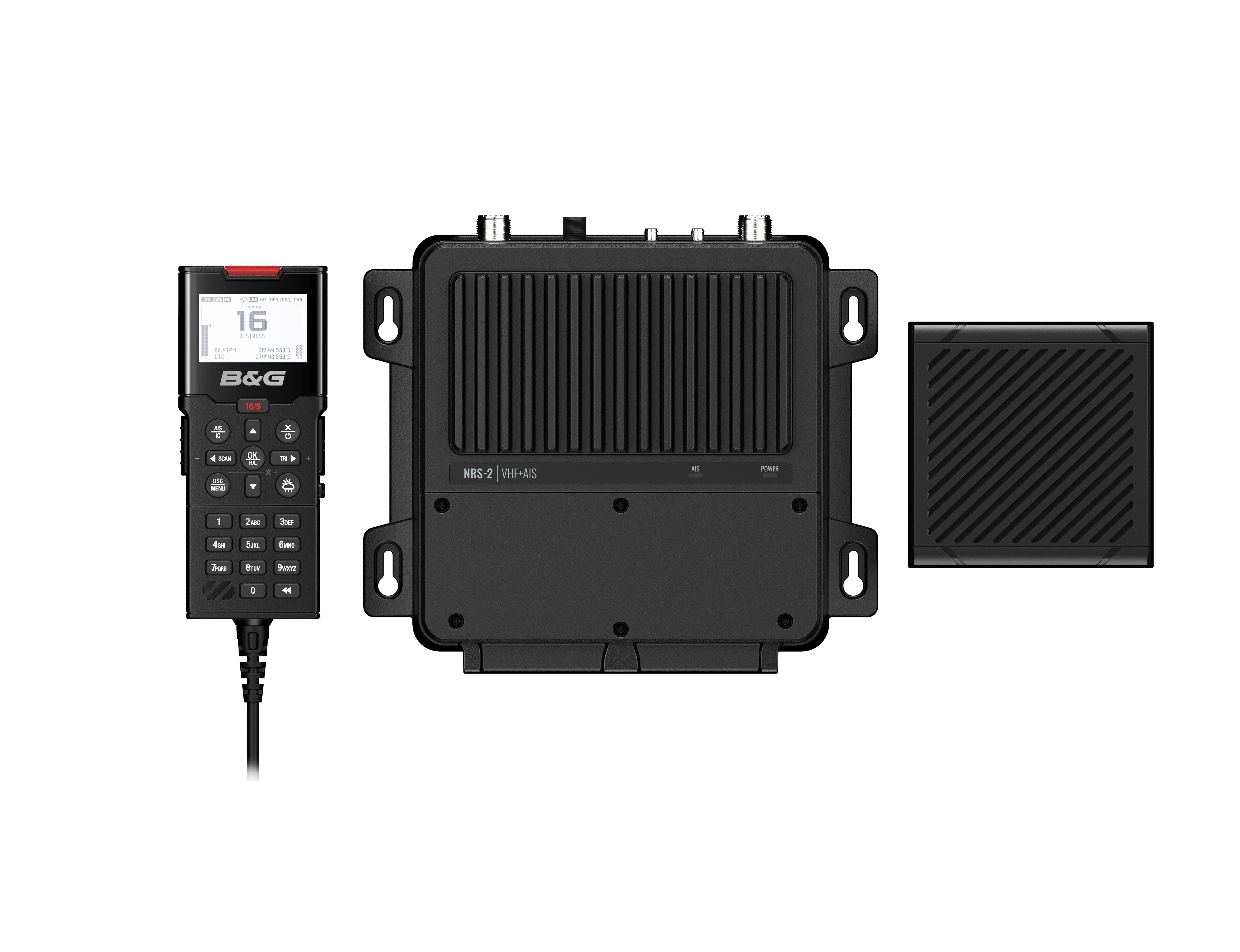 B&G - V100 UKW-Seefunkgerät (Blackbox, Handgerät, Lautsprecher)