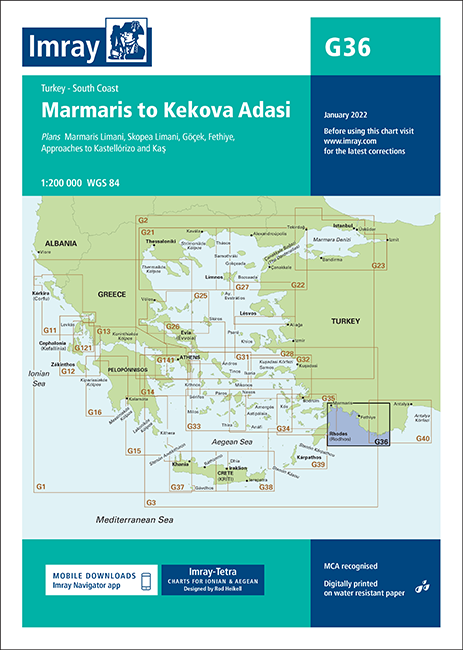 IMRAY CHART G36 Marmaris to Kekova Adasi