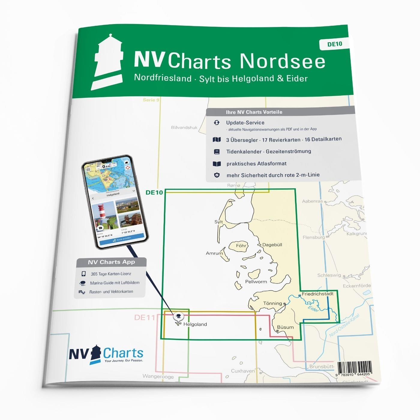 ABO - NV Charts Nordsee DE10 - Nordfriesland, Sylt bis Helgoland & Eider 