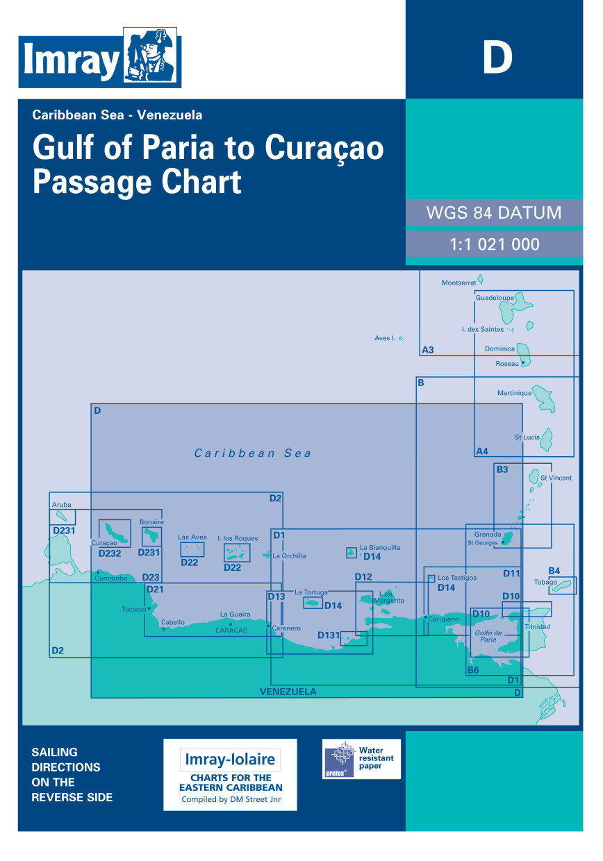 IMRAY CHART D Golfo de Paria to Curaçao Passage 