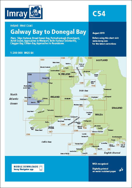 IMRAY CHART C54 Galway Bay to Donegal Bay
