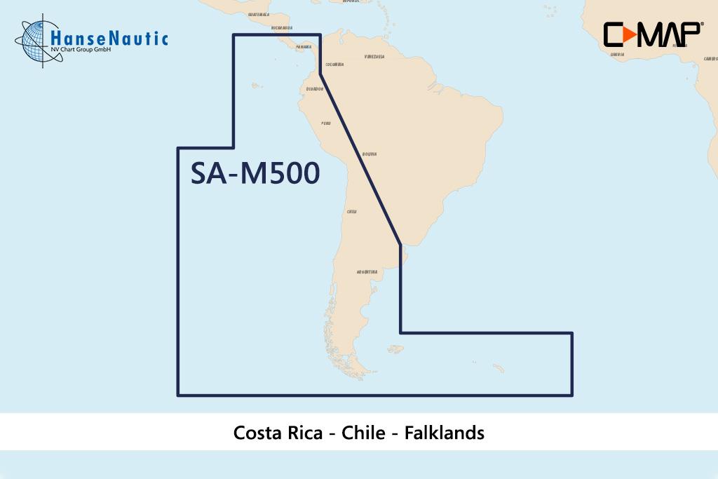 C-MAP MAX Wide SA-M500 Costa Rica - Chile - Falklands