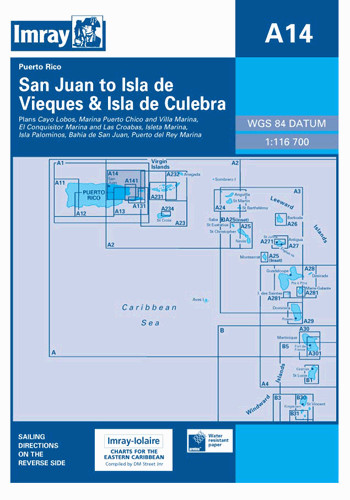 IMRAY CHART A14 San Juan to Isla de Vieques and Isla de Culebra