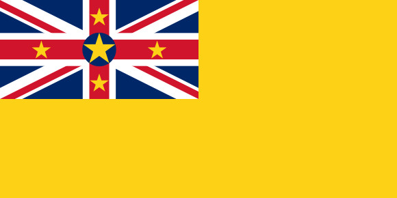 Gastlandflagge Niue 20X30cm