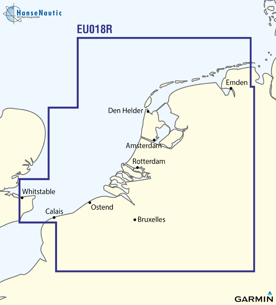 BlueChart g3 HXEU018R Nordsee u. Binnen, Niederlande u. Belgien (BeNeLux Offshore & Inland)