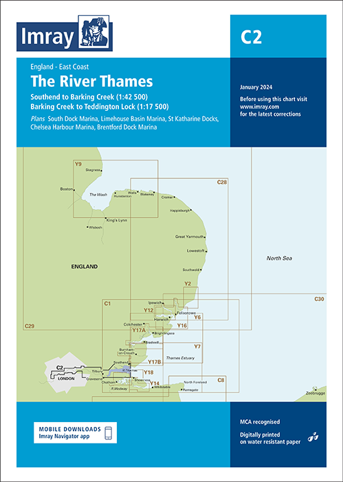 IMRAY CHART C2 The River Thames Teddington to Southend
