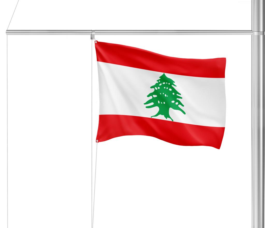 Gastlandflagge Libanon 20x30cm