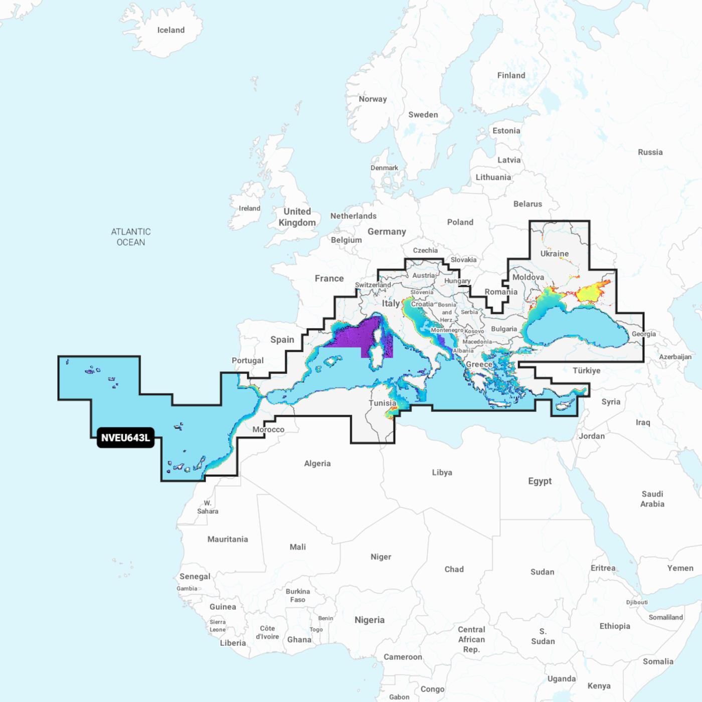 Garmin Navionics Vison+ Mittelmeer & Schwarzes Meer