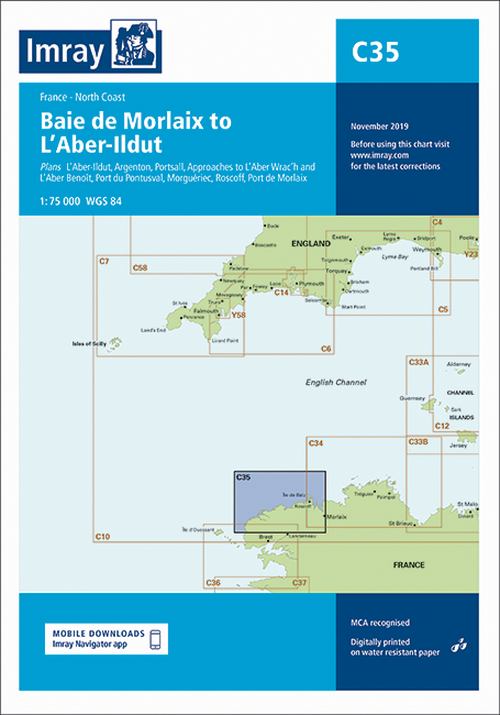 IMRAY CHART C35 Baie de Morlaix to L'Aber-Ildut