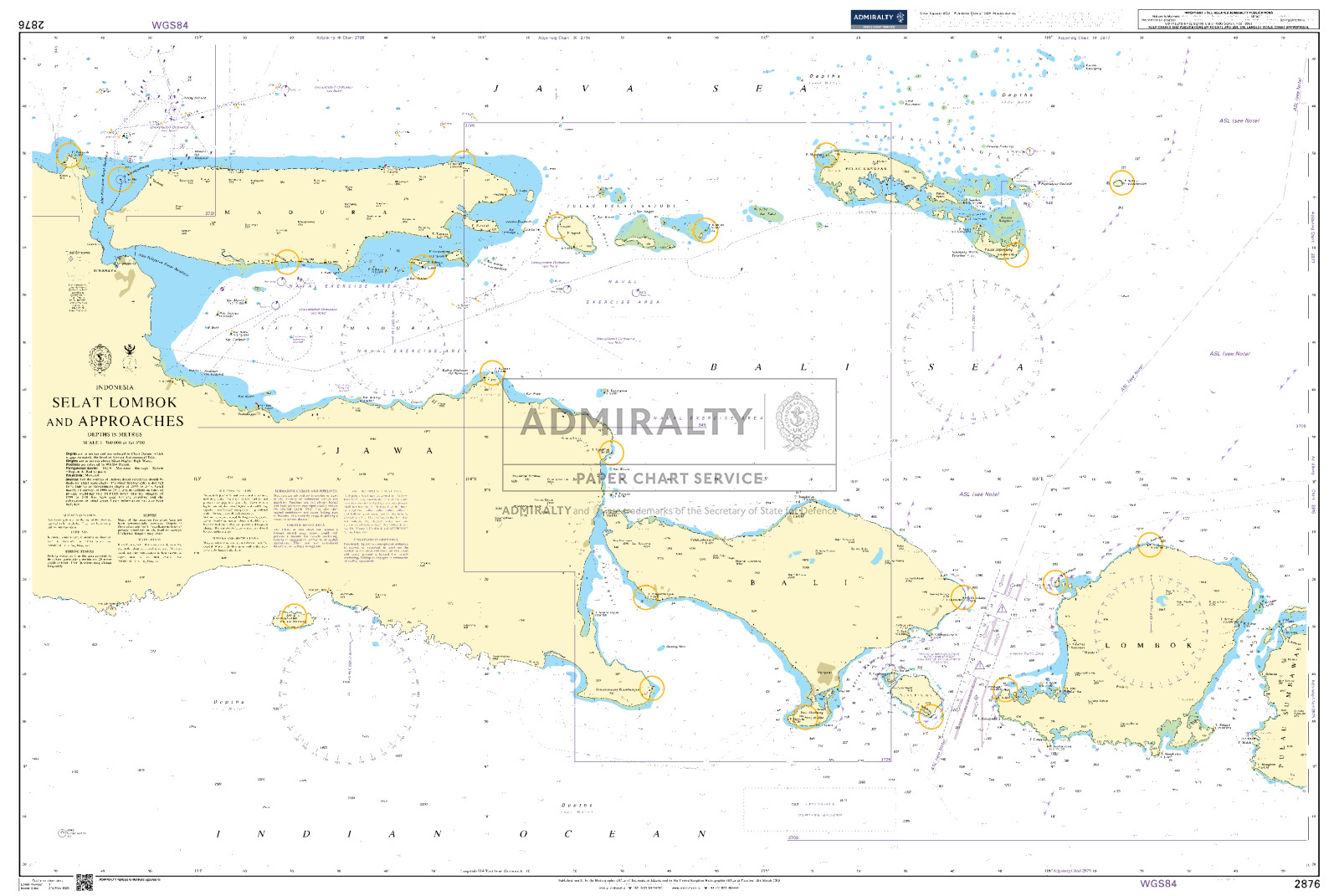 Selat Lombok and Approaches. UKHO2876