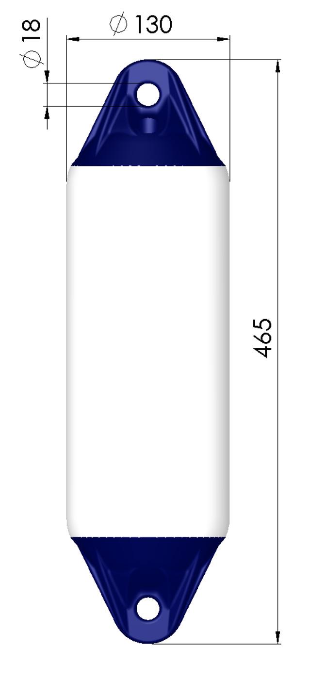 Polyform F01-M - Langfender in weiss/schwarz
