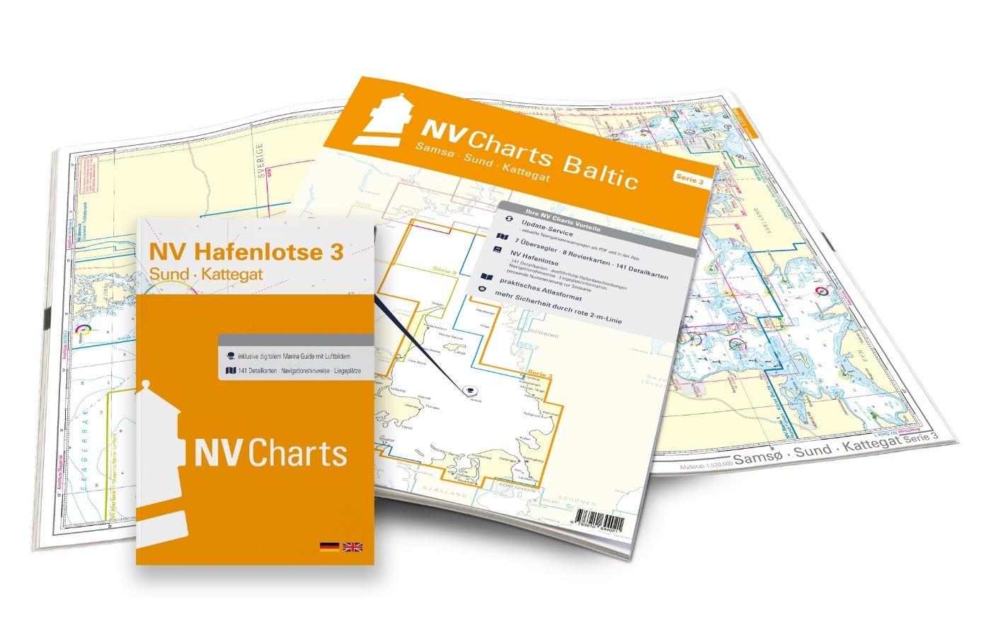 NV Charts Atlas Kartenkoffer Ostsee Serie 1, 2, 3, 4