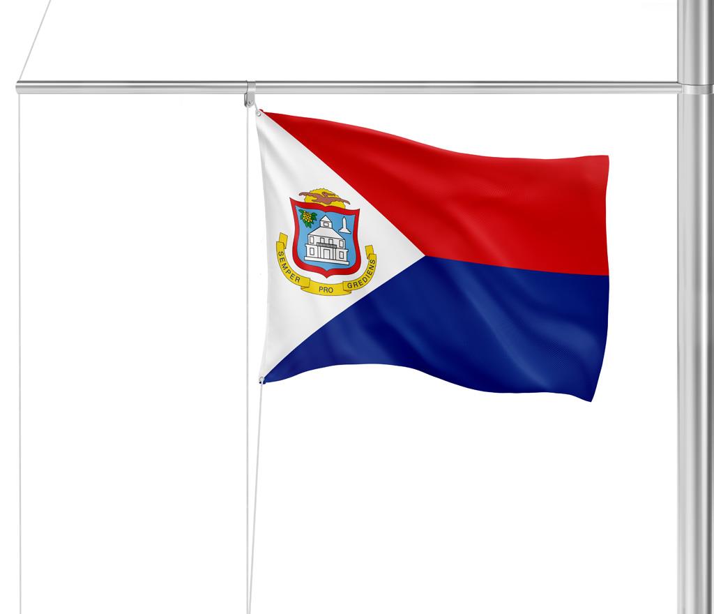 Gastlandflagge St. Maarten (niederl.) 20x30cm - Glanzpolyester -