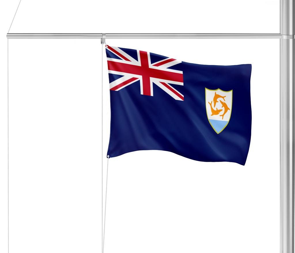 Gastlandflagge Anguilla 30x45cm - Glanzpolyester -