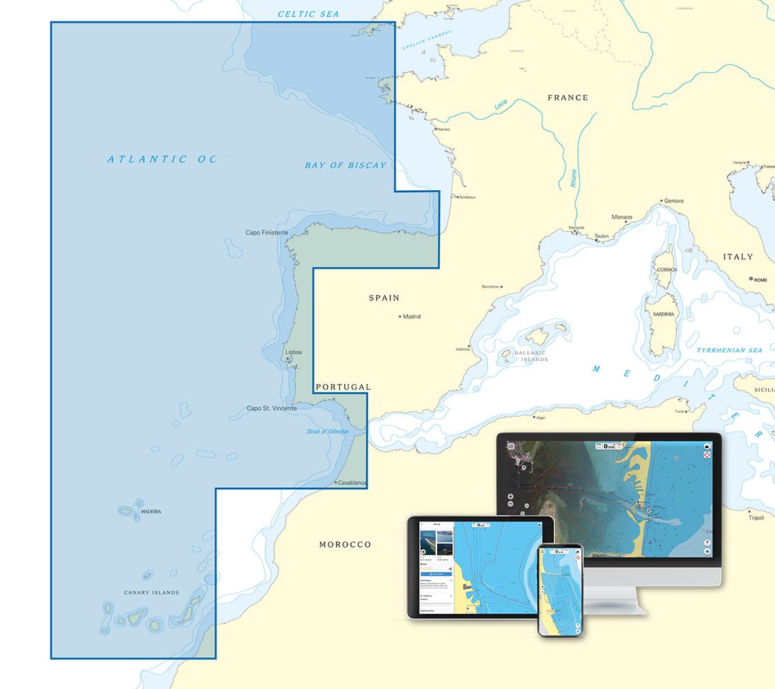 Digitale Seekarten für die NV Charts App - Atlantische Inseln und Passage