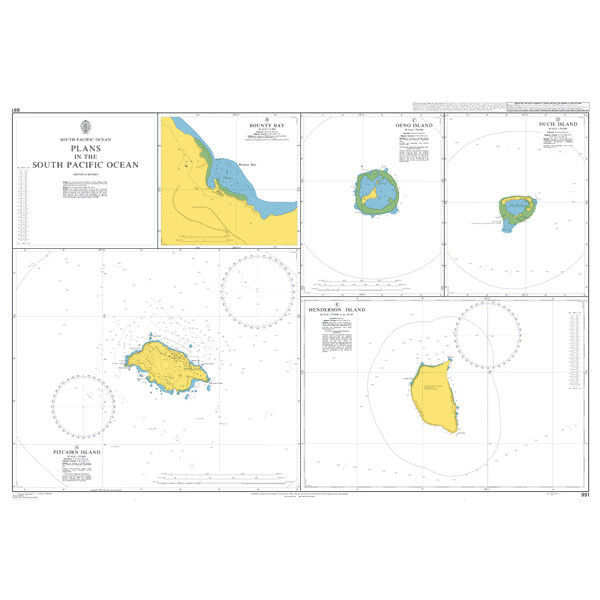 Plans in the South Pacific Ocean. UKHO991