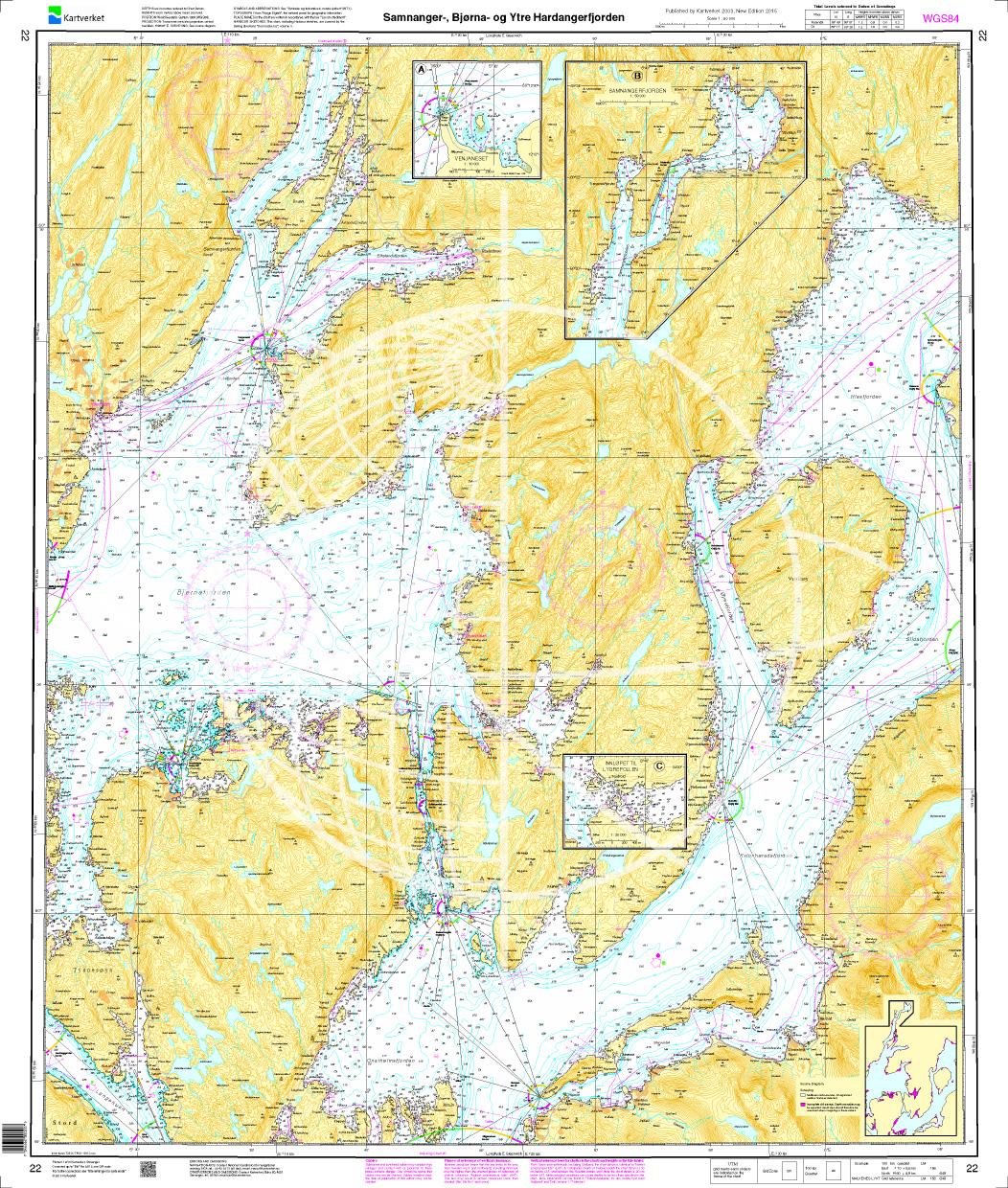 Norwegen N 22 Südwestküste Bergens Fjordwelt Samnangerfjord, Bjørnafjord und äußerer Hardangerfjord
