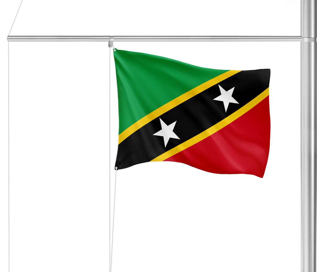 Gastlandflagge St. Kitts & Nevis 20x30cm - Glanzpolyester -