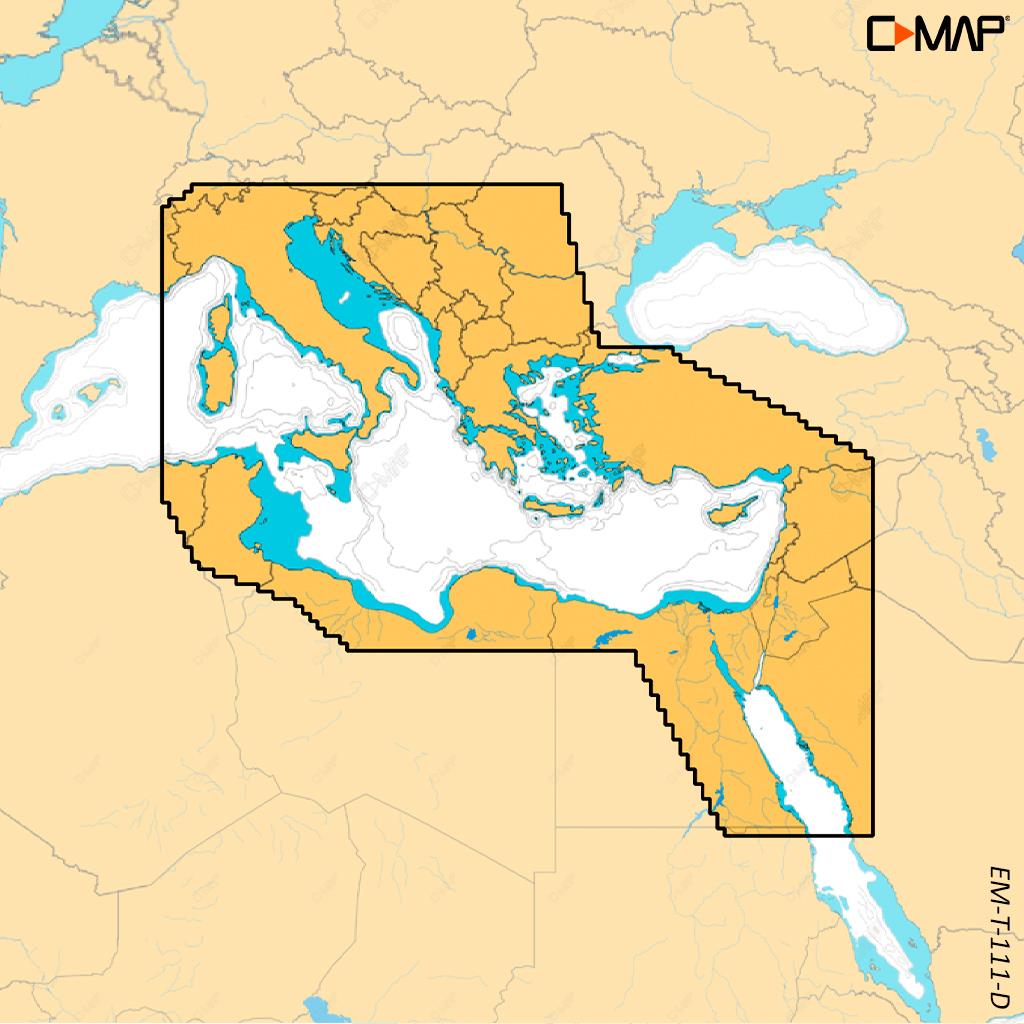 C-MAP Discover X Östliches Mittelmeer (Sardinien-Zypern), Rotes Meer EM-T-111