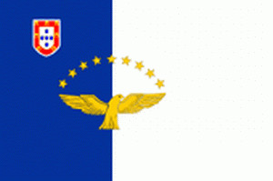 Gastlandflagge Azoren 30x45cm - Glanzpolyester -
