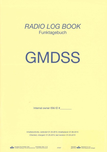 Funktagebuch - Radio Log Book GMDSS