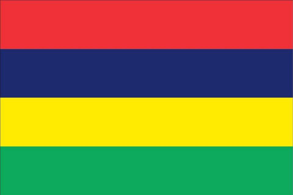 Gastlandflagge Mauritius 20x30cm - Glanzpolyester -