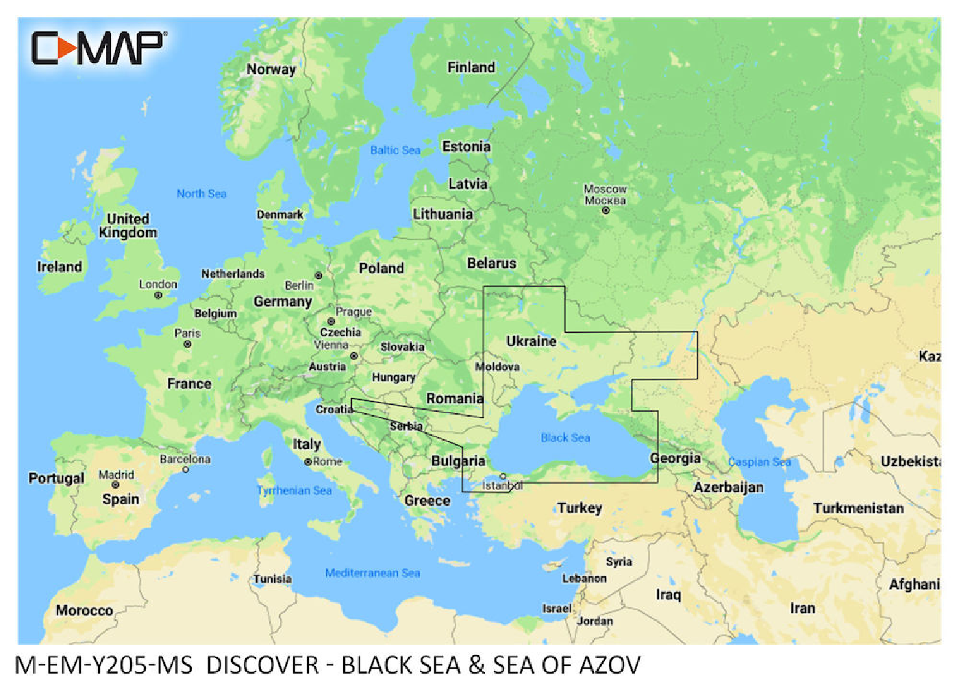 C-MAP Discover Black Sea and Sea of Azov M-EM-Y205