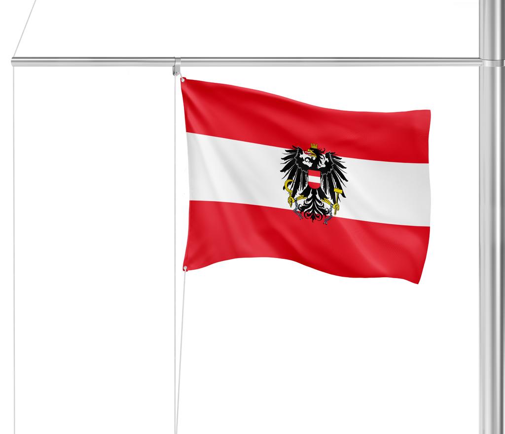 Gastlandflagge Österreich 20X30cm mit Wappen