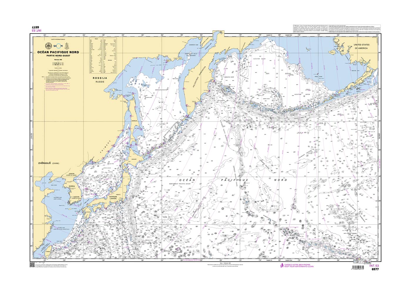 Shom 6977 - INT 53 Océan Pacifique Nord - Partie Nord-Ouest