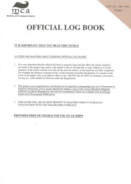 Official Log Book (MCA) 1(L)