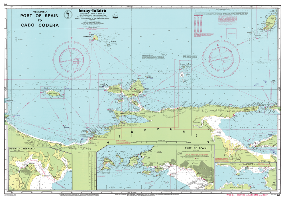 IMRAY CHART D1 Port of Spain to Cabo Codera