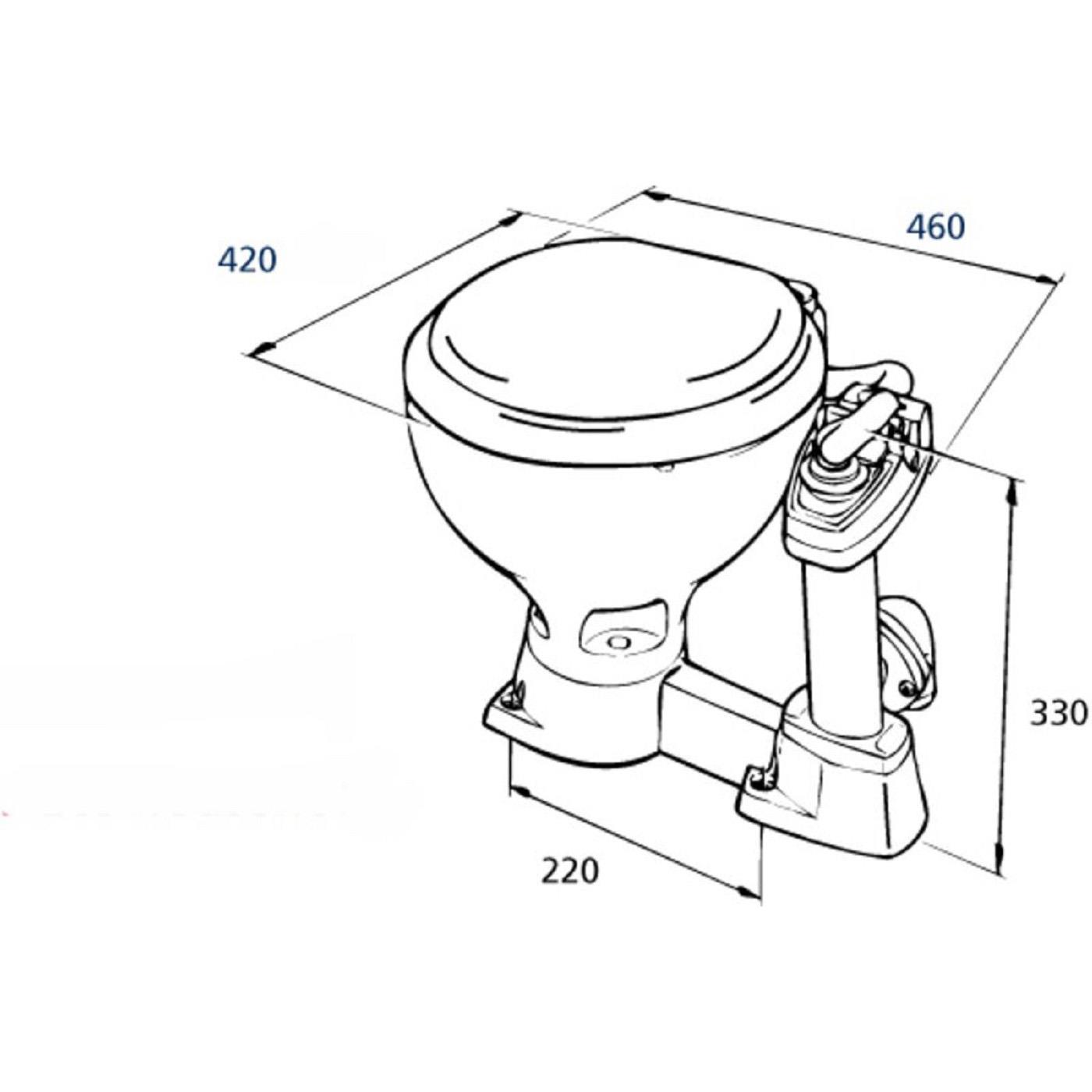 RM69 RM011 Sealock Toilette, Kleines Becken, Sitzgarnitur Kunststoff