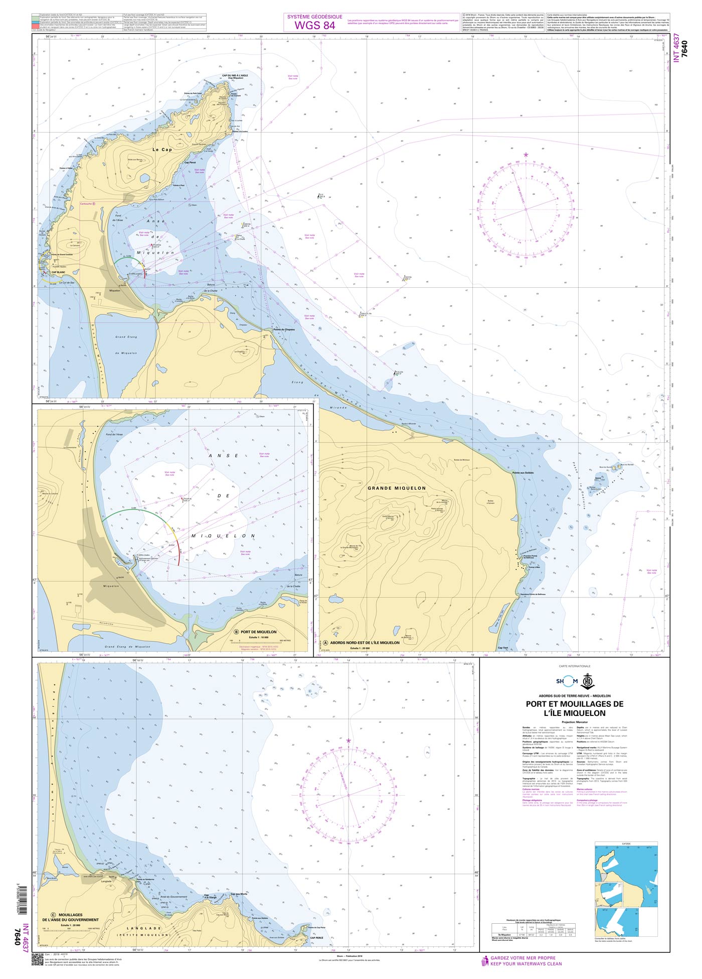 Shom 7640 - INT 4637 Port et mouillages de l'Île Miquelon