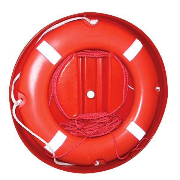 Rettungsring mit schwimmfähiger Rettungsleine L=30m in Halterung