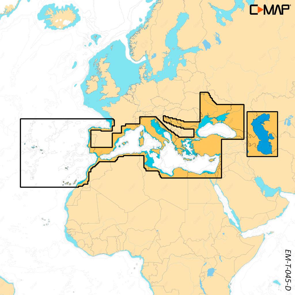 C-MAP Discover X Mittelmeer, Südeuropäische Küsten EM-T-045
