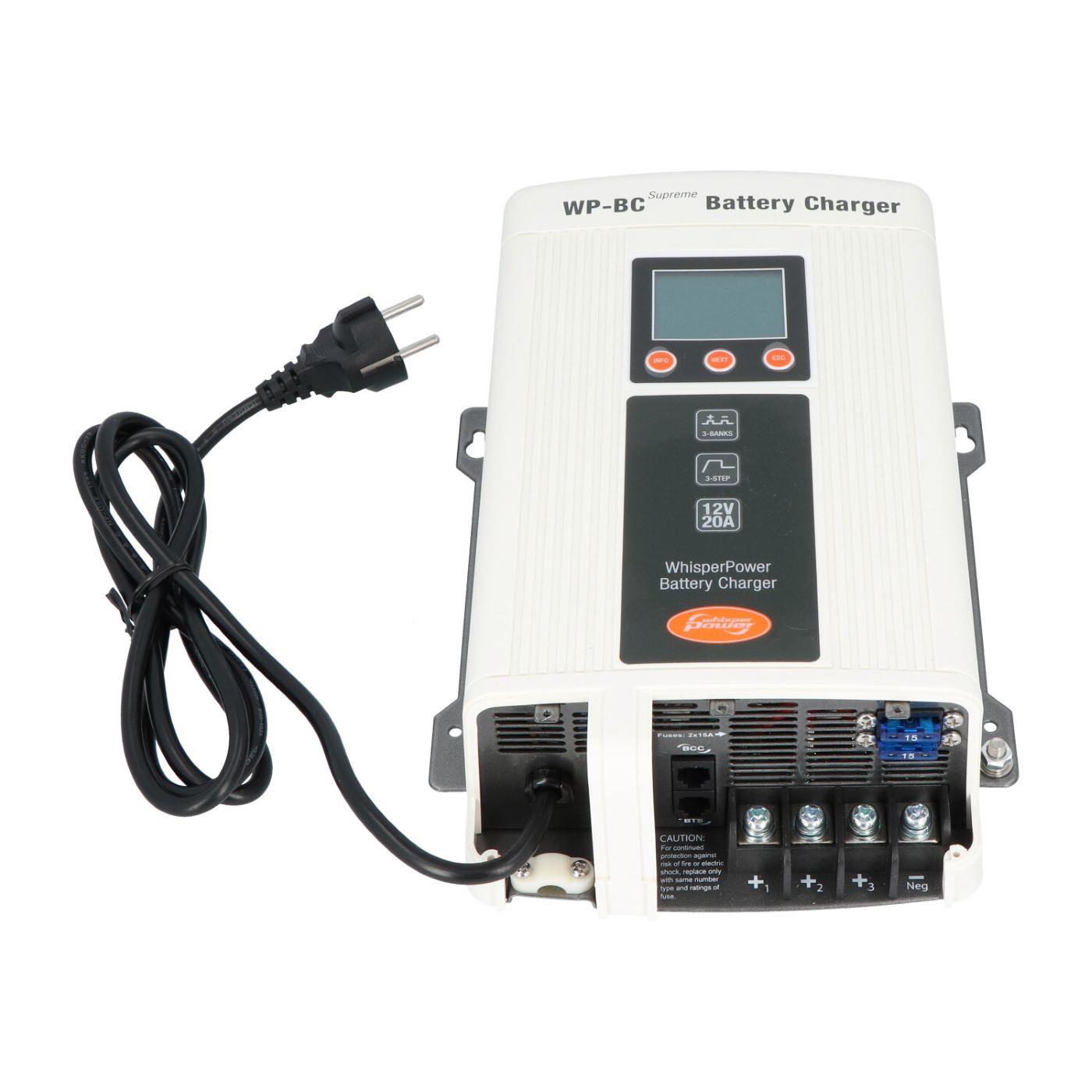 WhisperPower BC Supreme Serie Battery charger 12V / 20A - 3x output