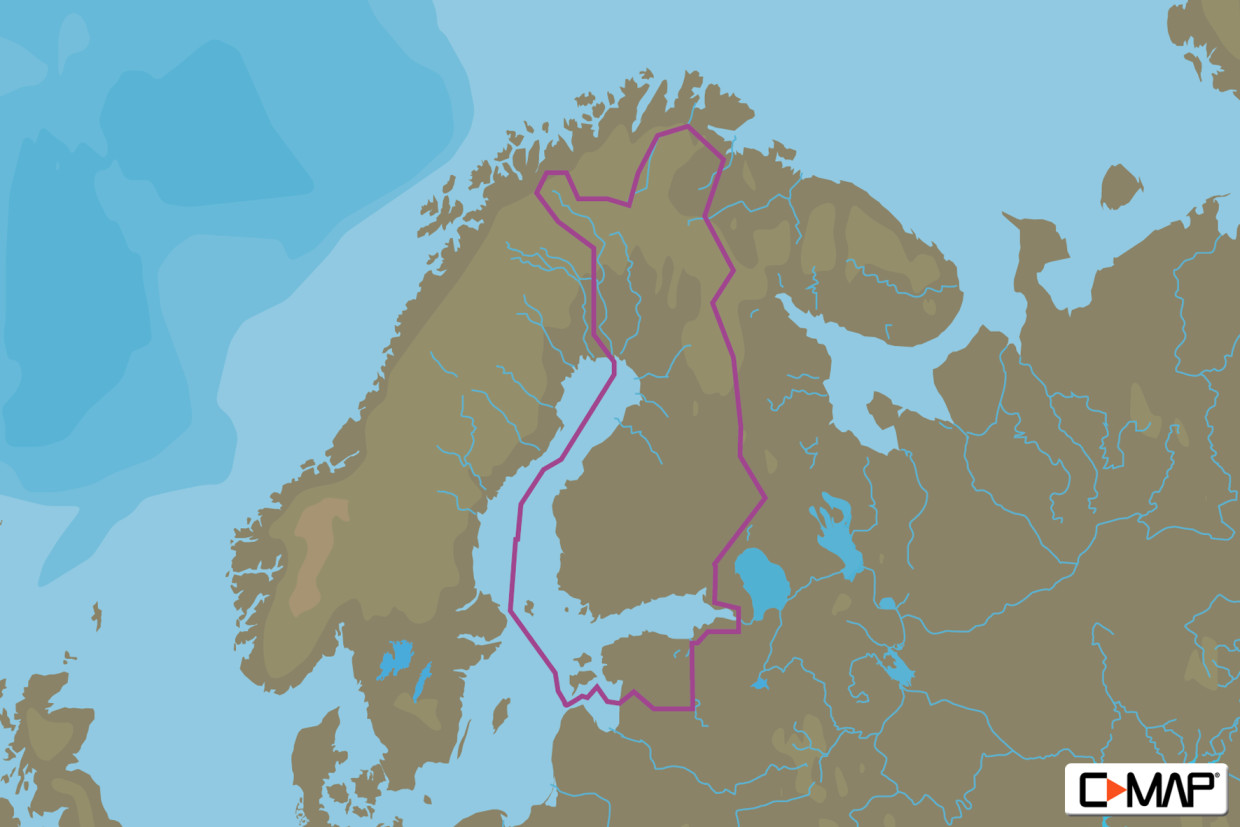 C-MAP MAX Wide EN-M326 Finland Lakes