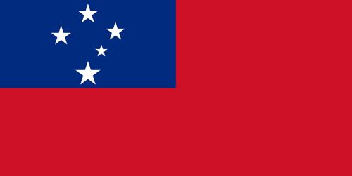 Gastlandflagge Samoa West 20X30cm