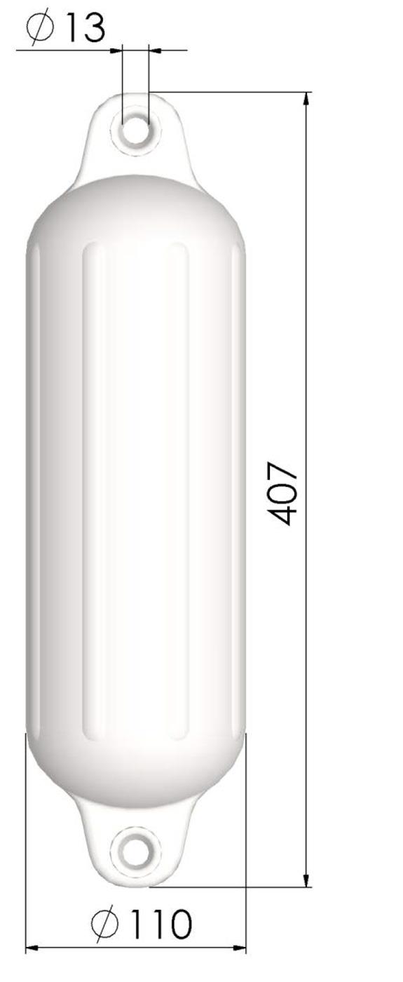 Polyform G2 - Langfender in weiß