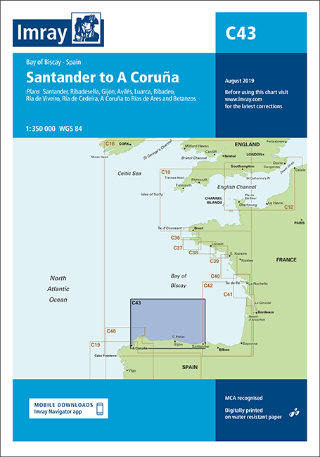 IMRAY CHART C43 Santander to A Coruña