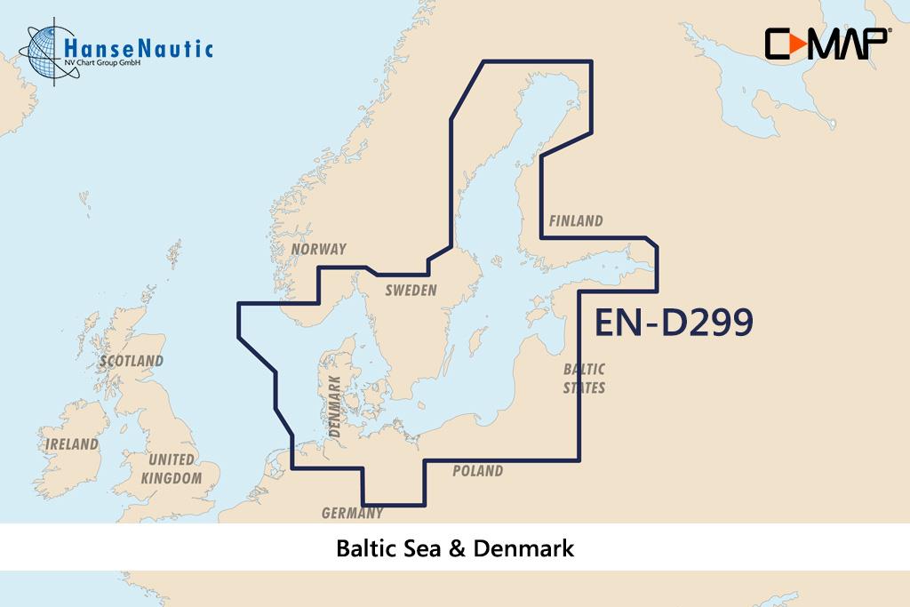 C-MAP 4D Wide EN-D299 Baltic Sea & Denmark